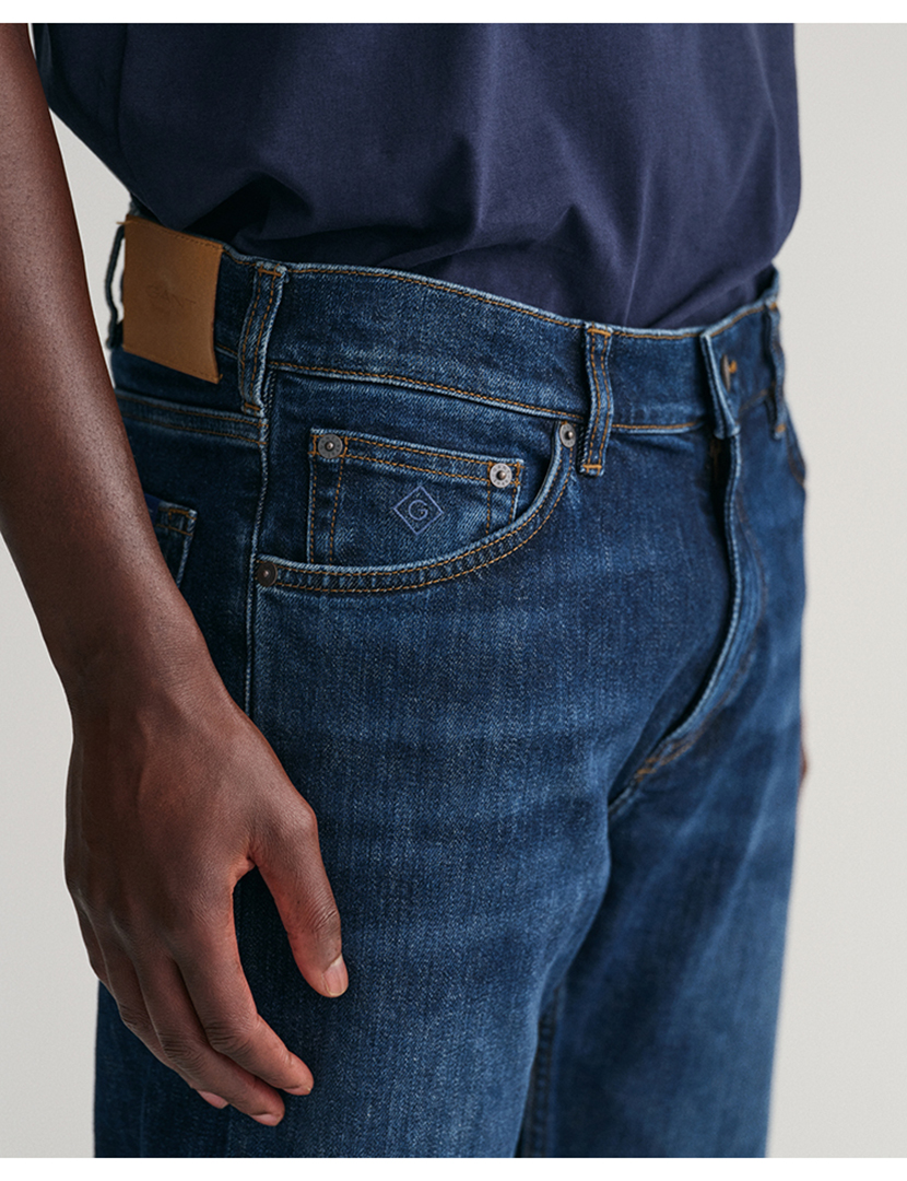 Calças de Ganga Arley Regular Fit Azul