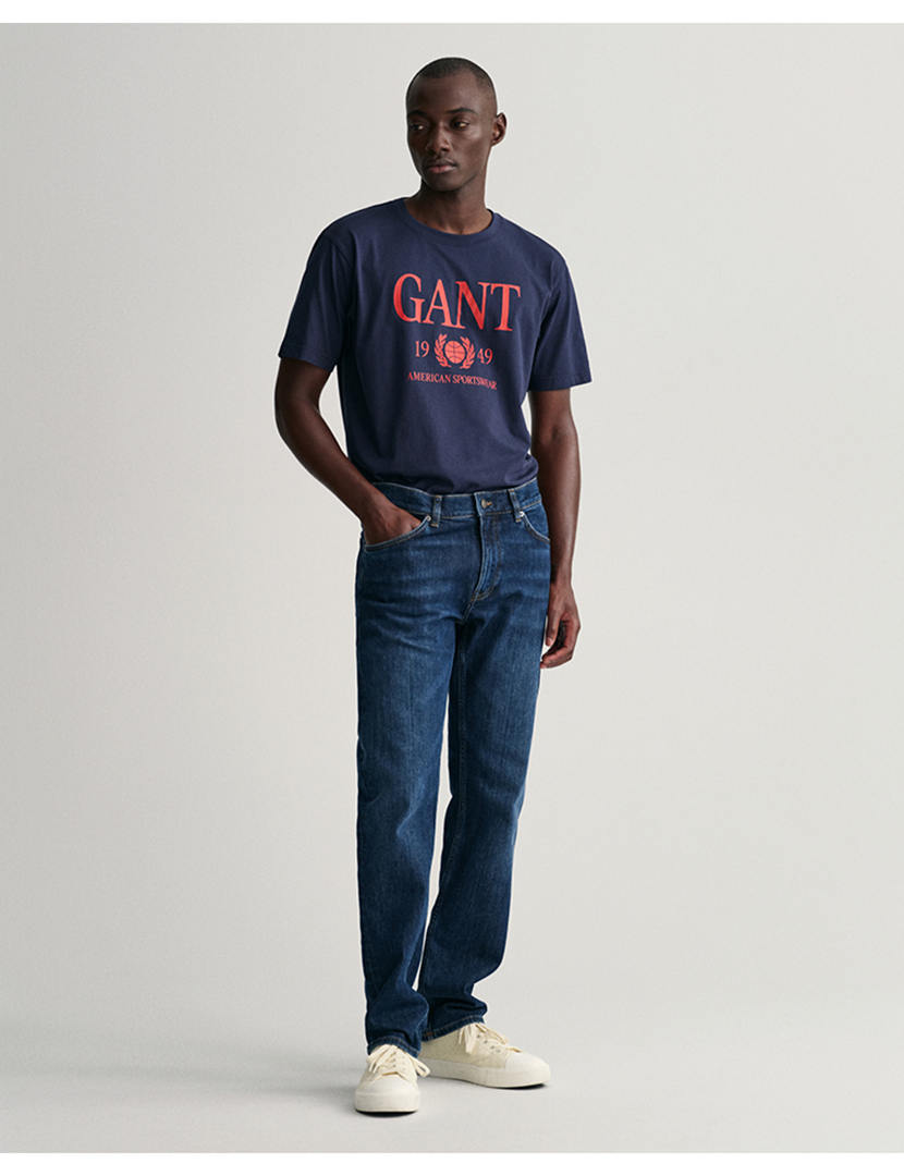 Calças de Ganga Arley Regular Fit Azul