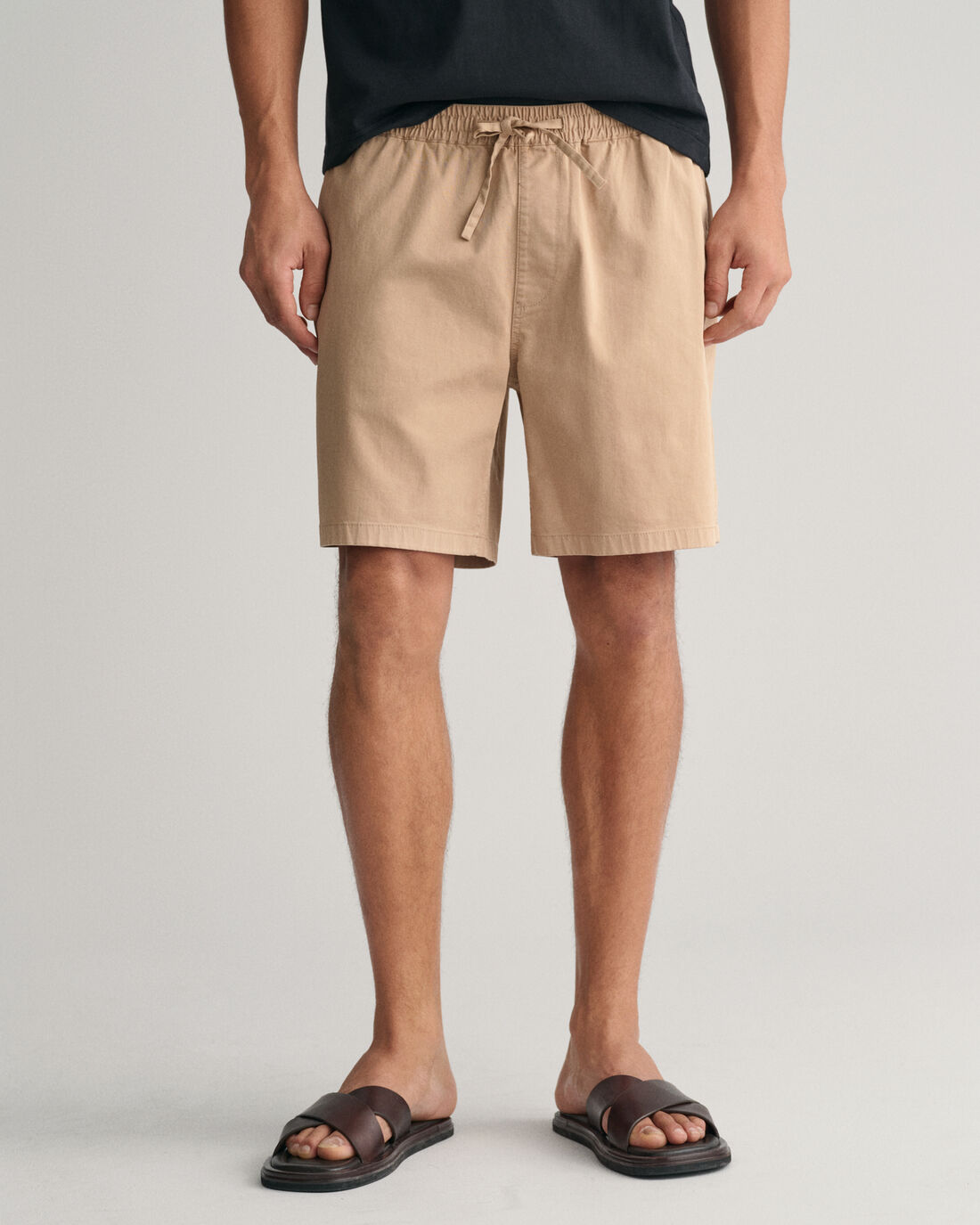 Calções com cordão Bege