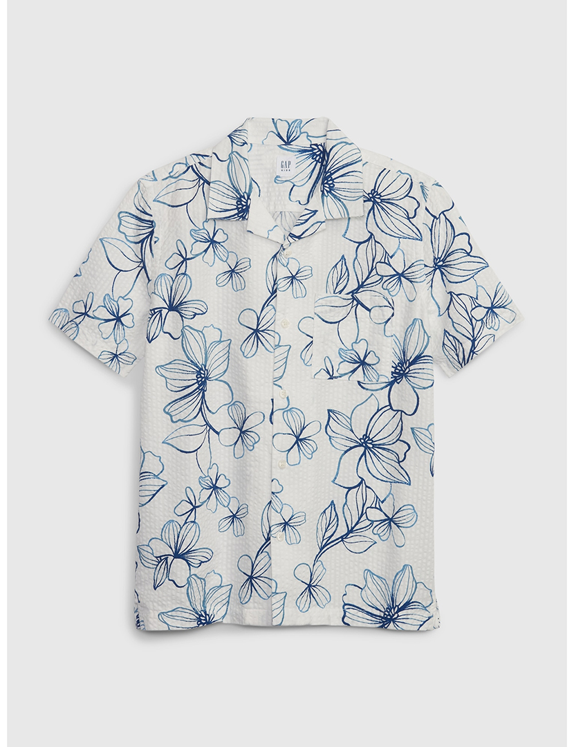 Camisa Manga Curta Rapaz Multicor