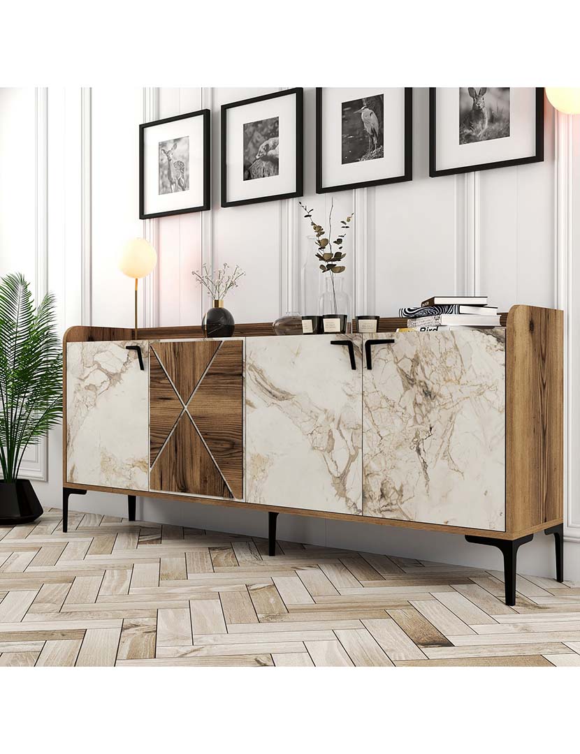 Aparador Venedik Noz/Branco