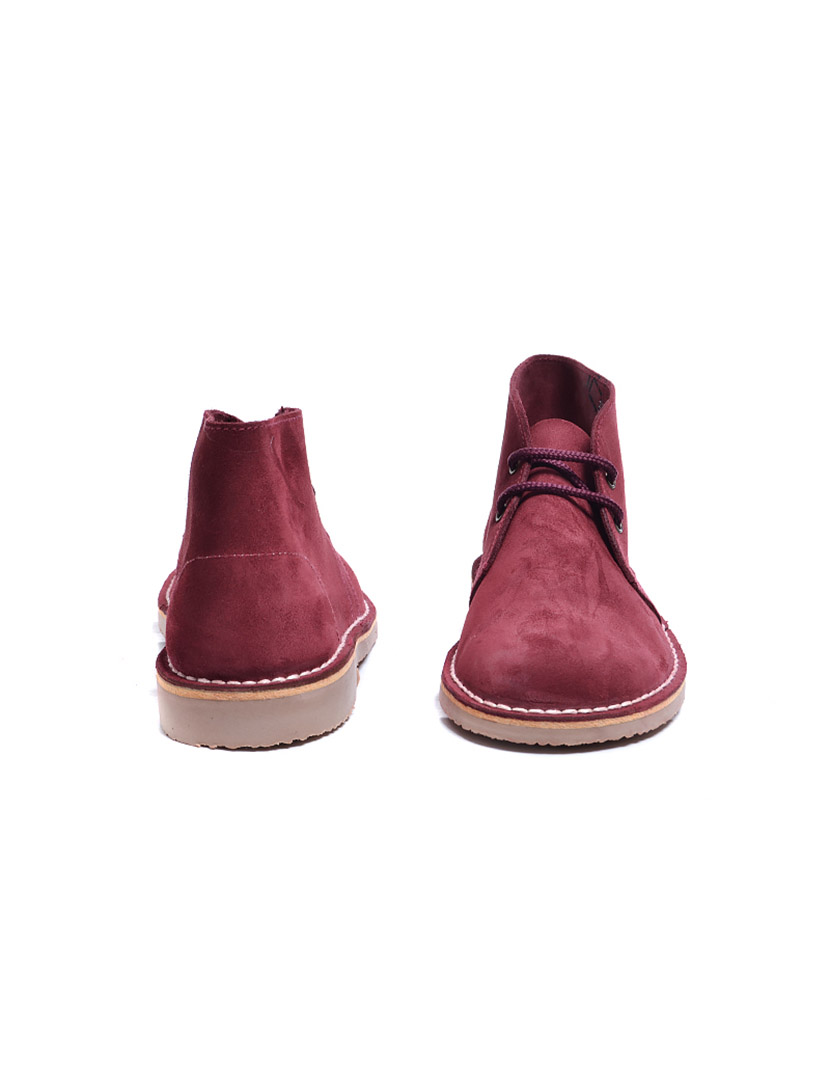 Botins Safari Atacadores Bordeaux