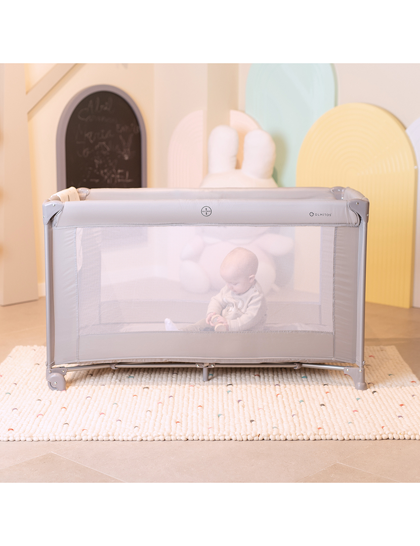 Berço De Viagem Básico Cinzento Claro