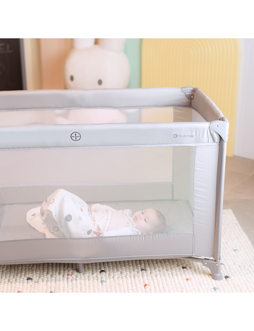 Berço De Viagem Básico Cinzento Claro