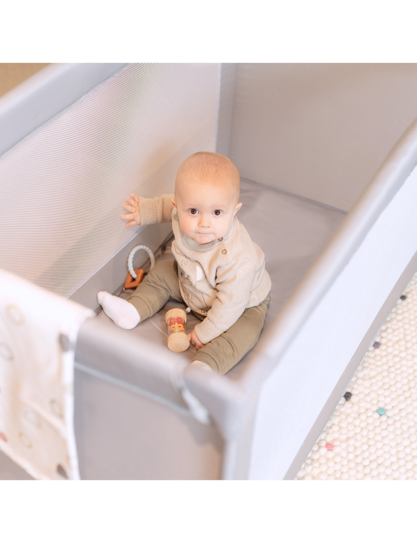 Berço De Viagem Básico Cinzento Claro