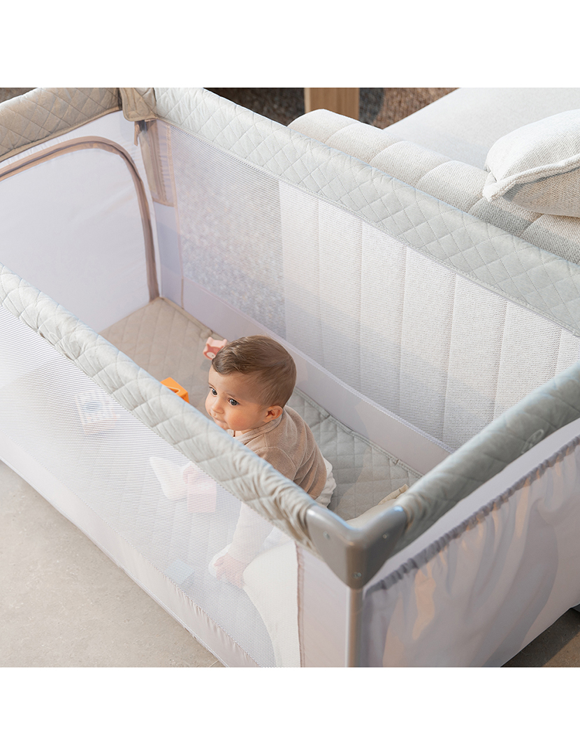 Berço De Viagem Co-Sleeping Cinzento Claro