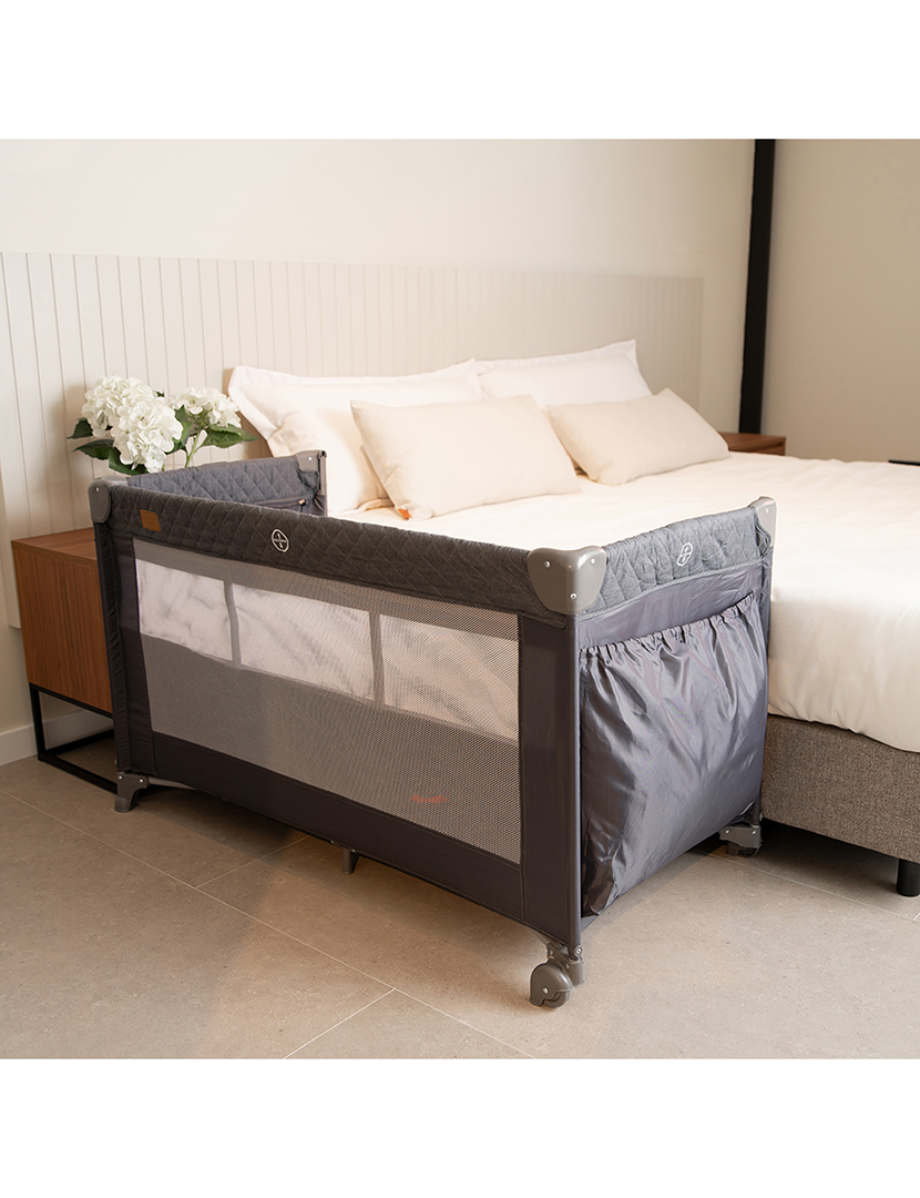 Berço De Viagem Co-Sleeping Cinzento Escuro