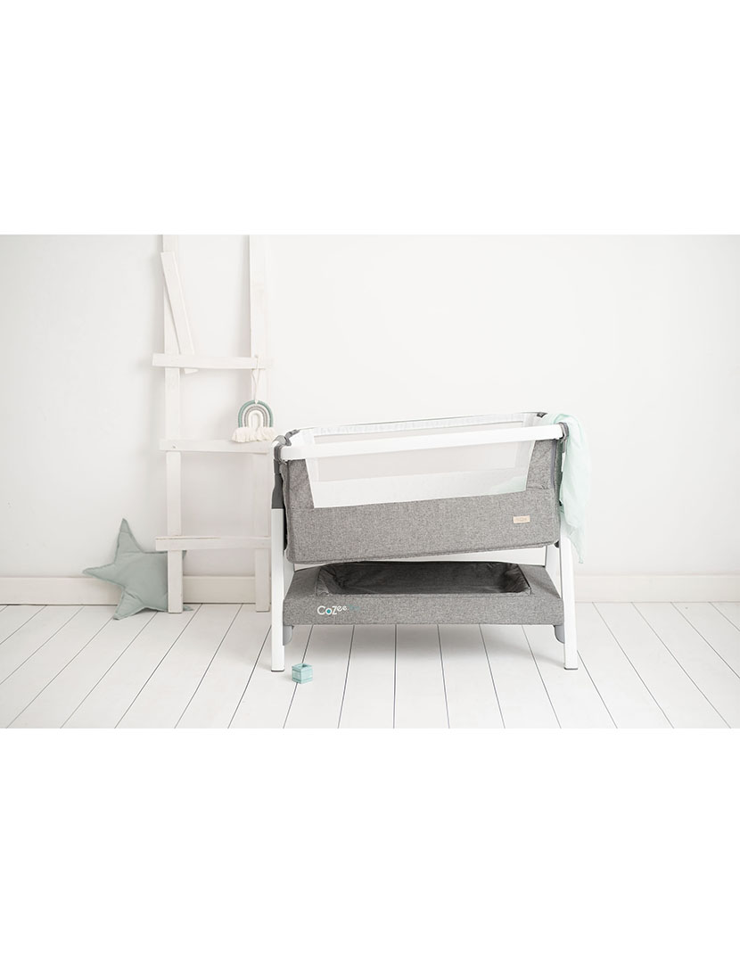 Mini Berço Cozee Lite Cinzento e Branco