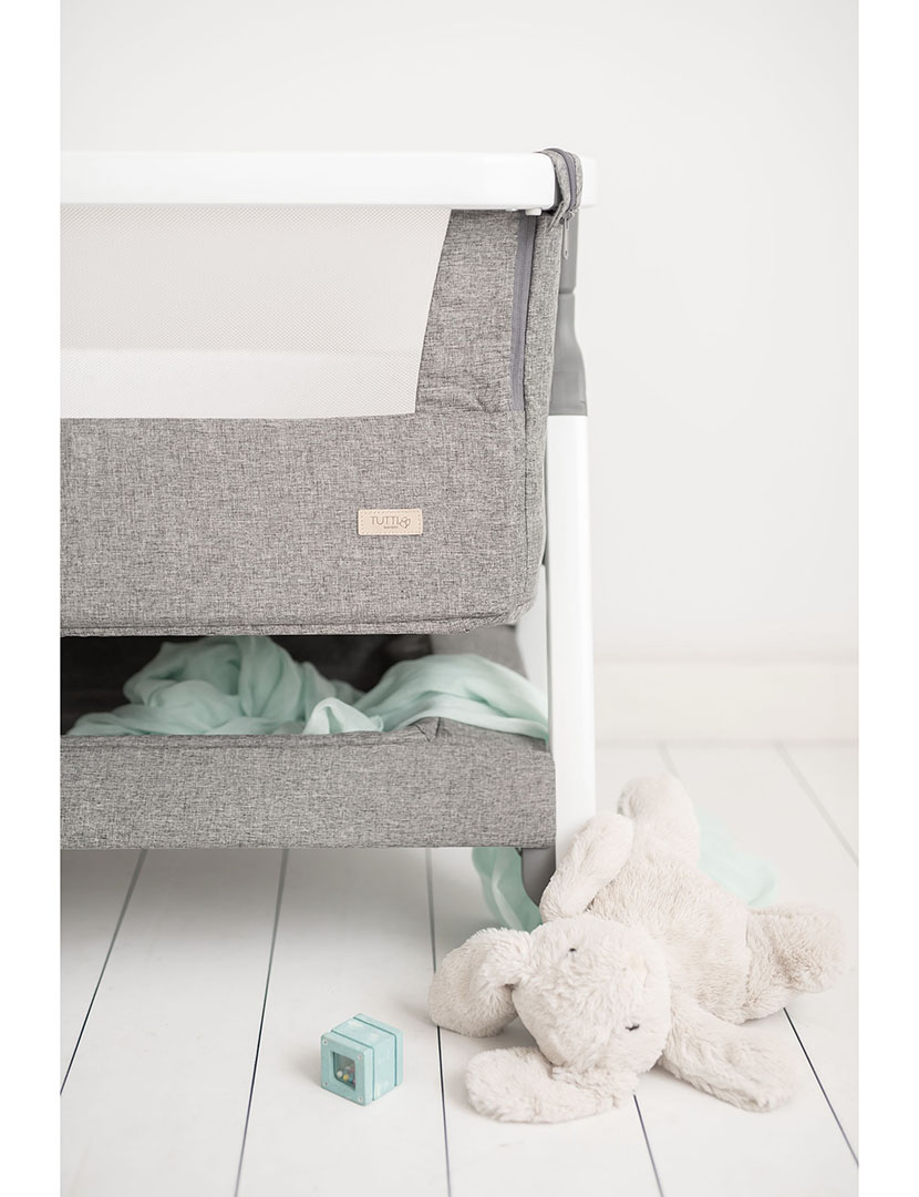 Mini Berço Cozee Lite Cinzento e Branco