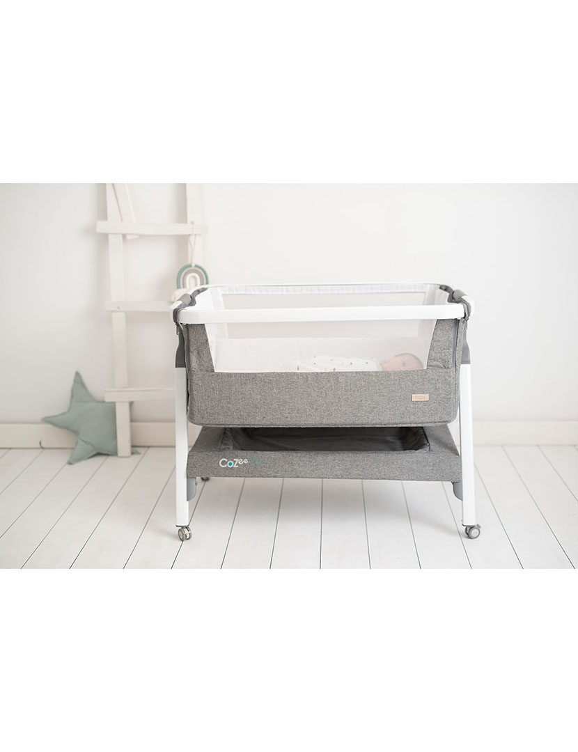 Mini Berço Cozee Lite Cinzento e Branco