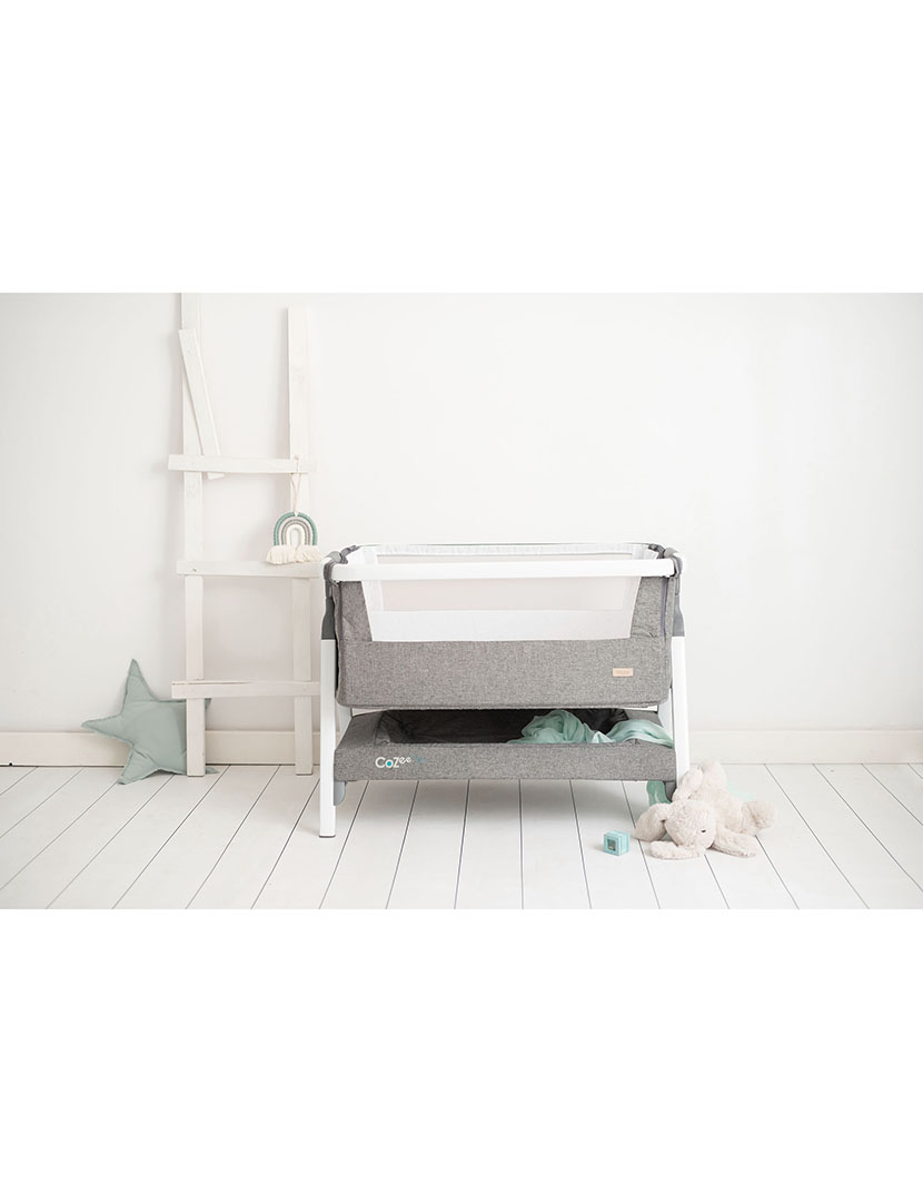 Mini Berço Cozee Lite Cinzento e Branco