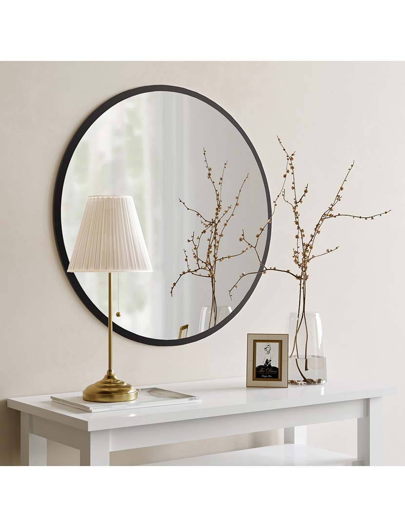 Espelho Yuvarlak Ayna Siyah A711 Preto