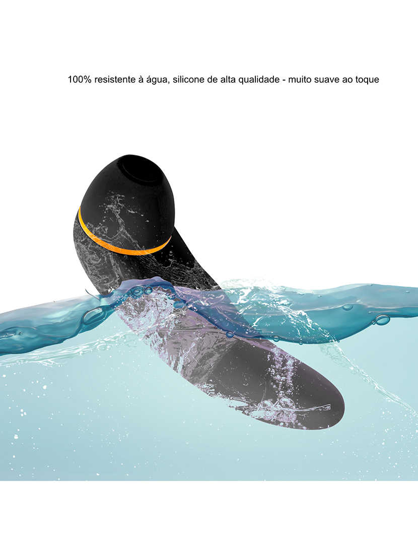 Estimulador de clitóris e Vibrador - 30 programas - Preto