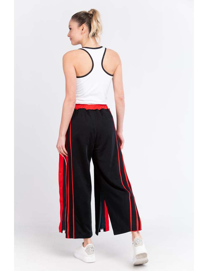 Calças Senhora Preto e Vermelho