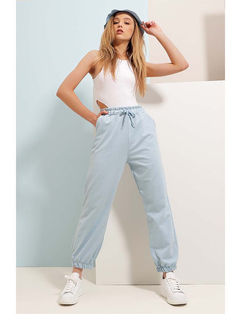 Calças Treino Senhora Azul