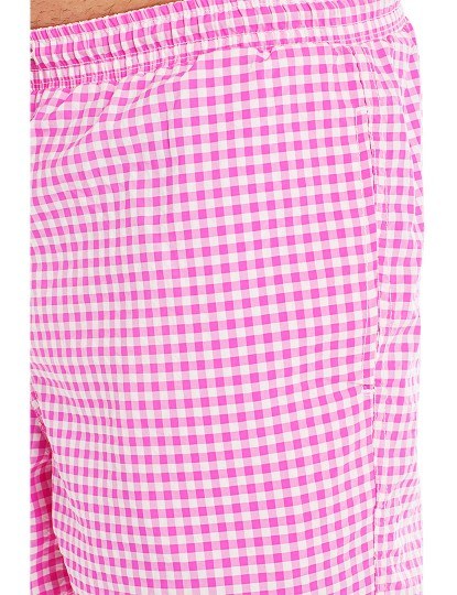 Calções Banho Homem Wresh Rosa e Branco