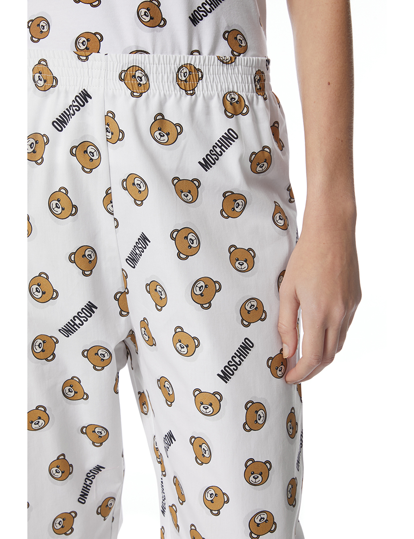 Calças Pijama Senhora Branco com Estampado