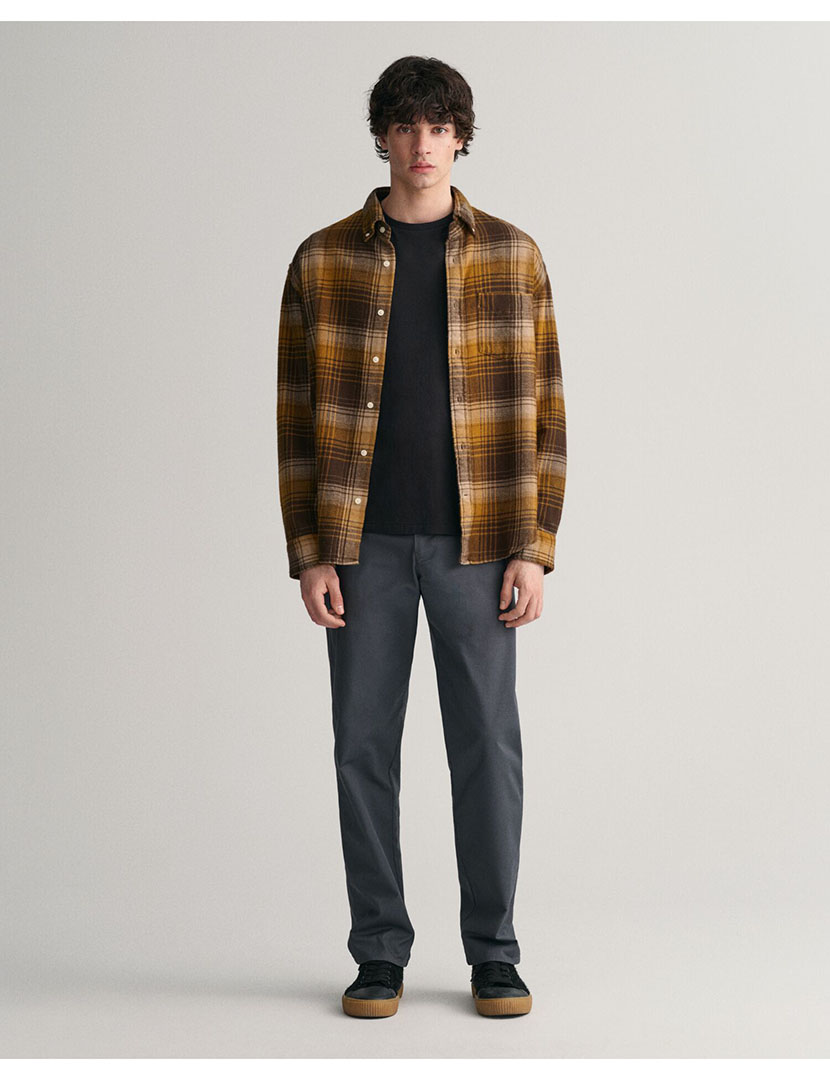 Calças Chino Regular Cinzento