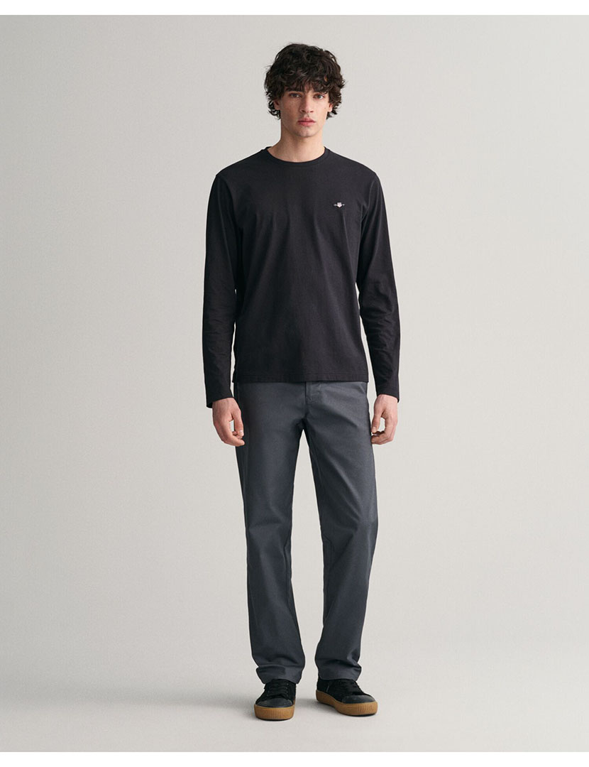 Calças Chino Regular Cinzento