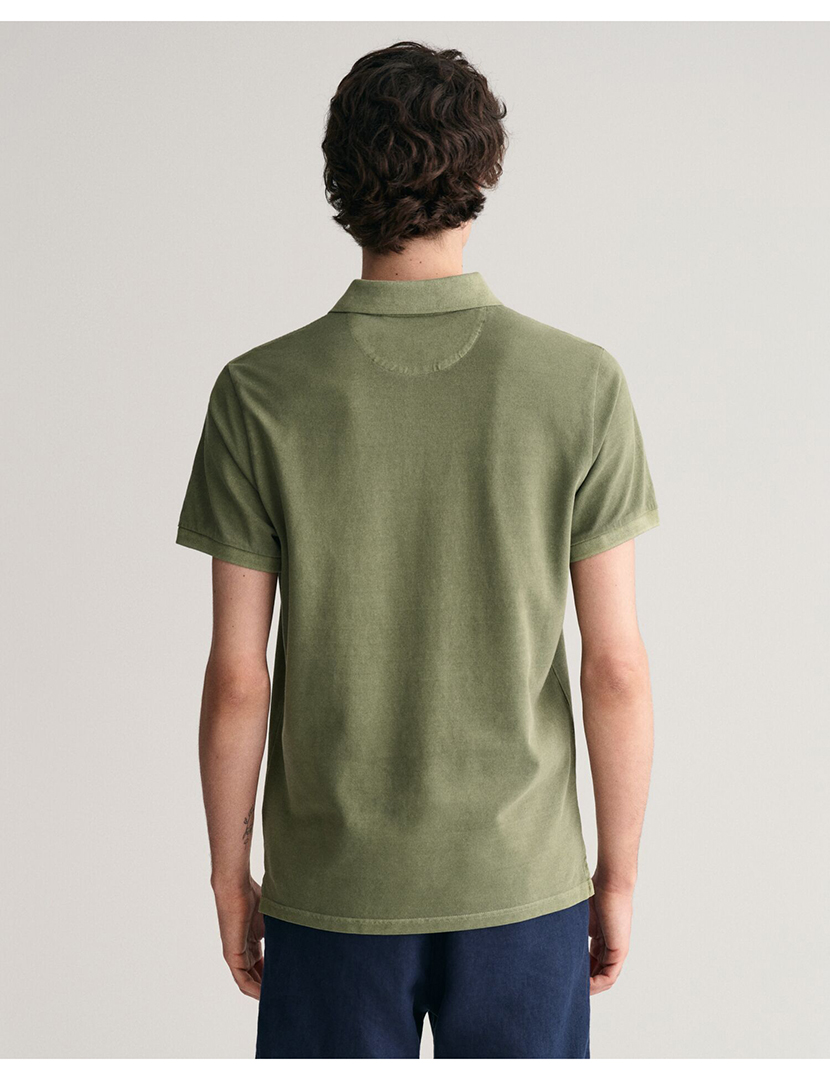 Pólo Manga Curta Sunfaded Pique Verde