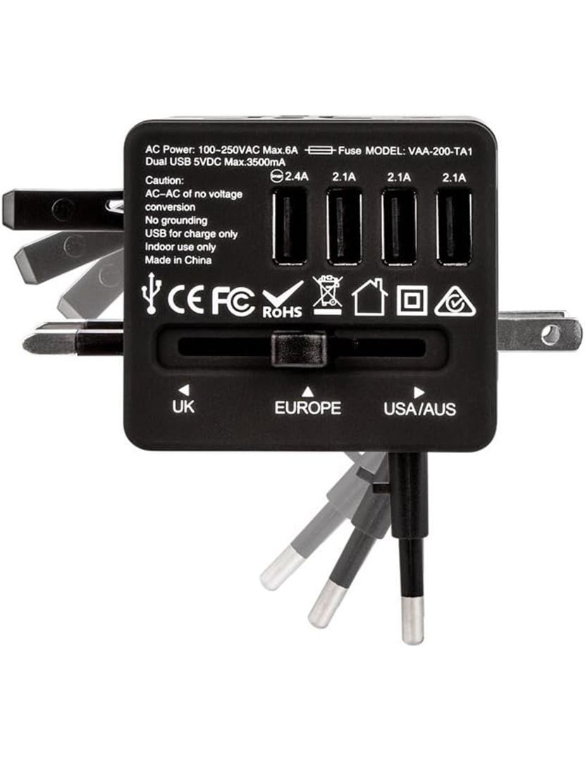 Adaptador Viagem 4 USB