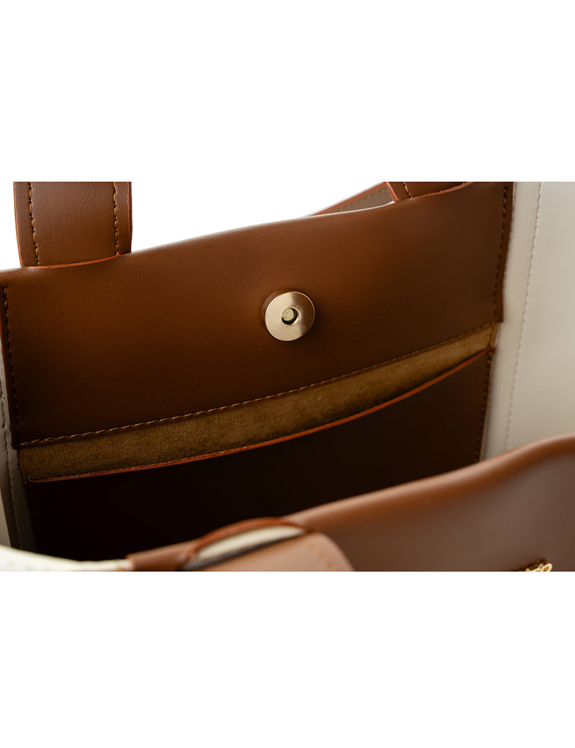 Tote Bag Senhora Umbria Bege e Castanho