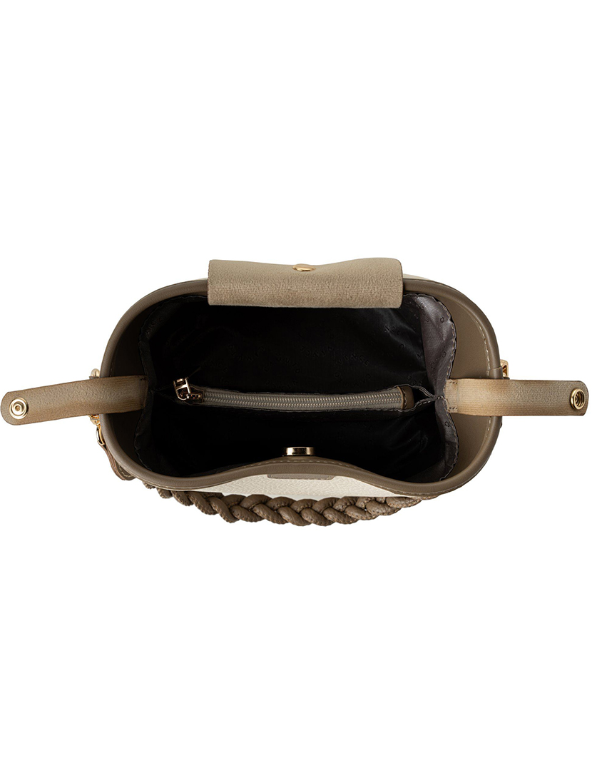 Mala de Mão Senhora Venice Bege e Castanho