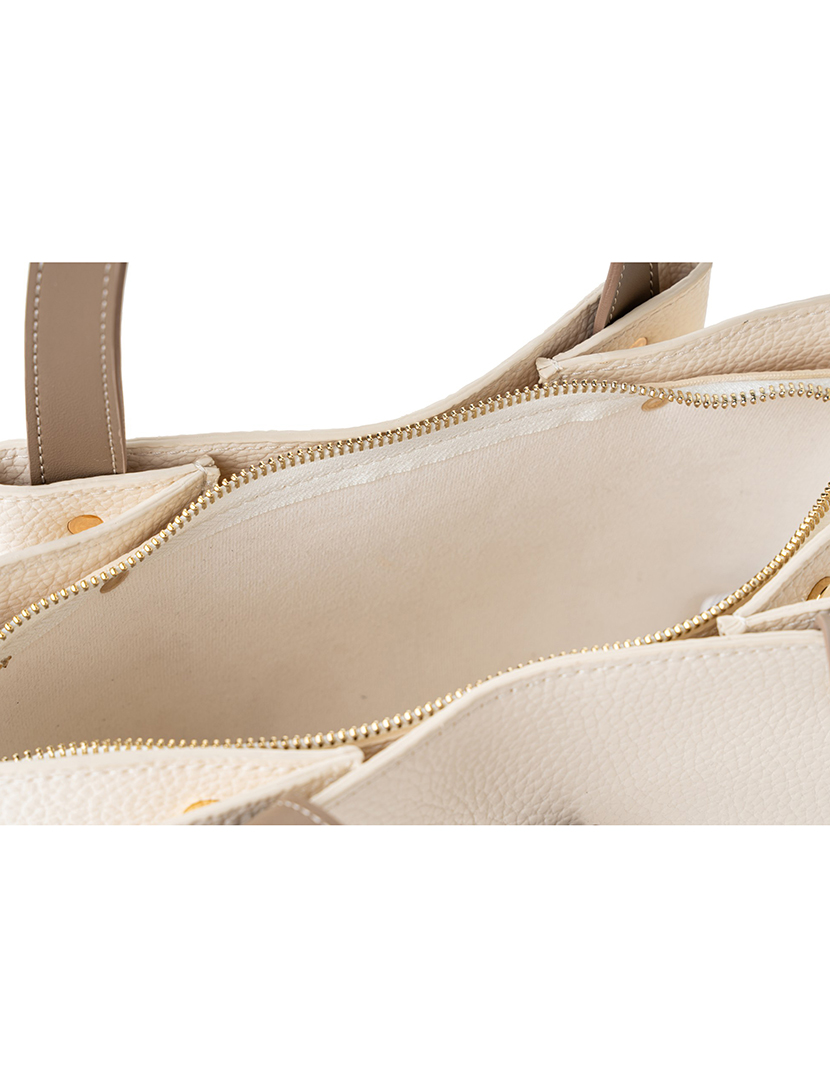 Mala de Mão Senhora Bellagio Bege e Castanho