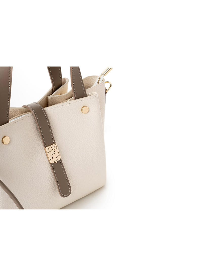 Mala de Mão Senhora Bellagio Bege e Castanho