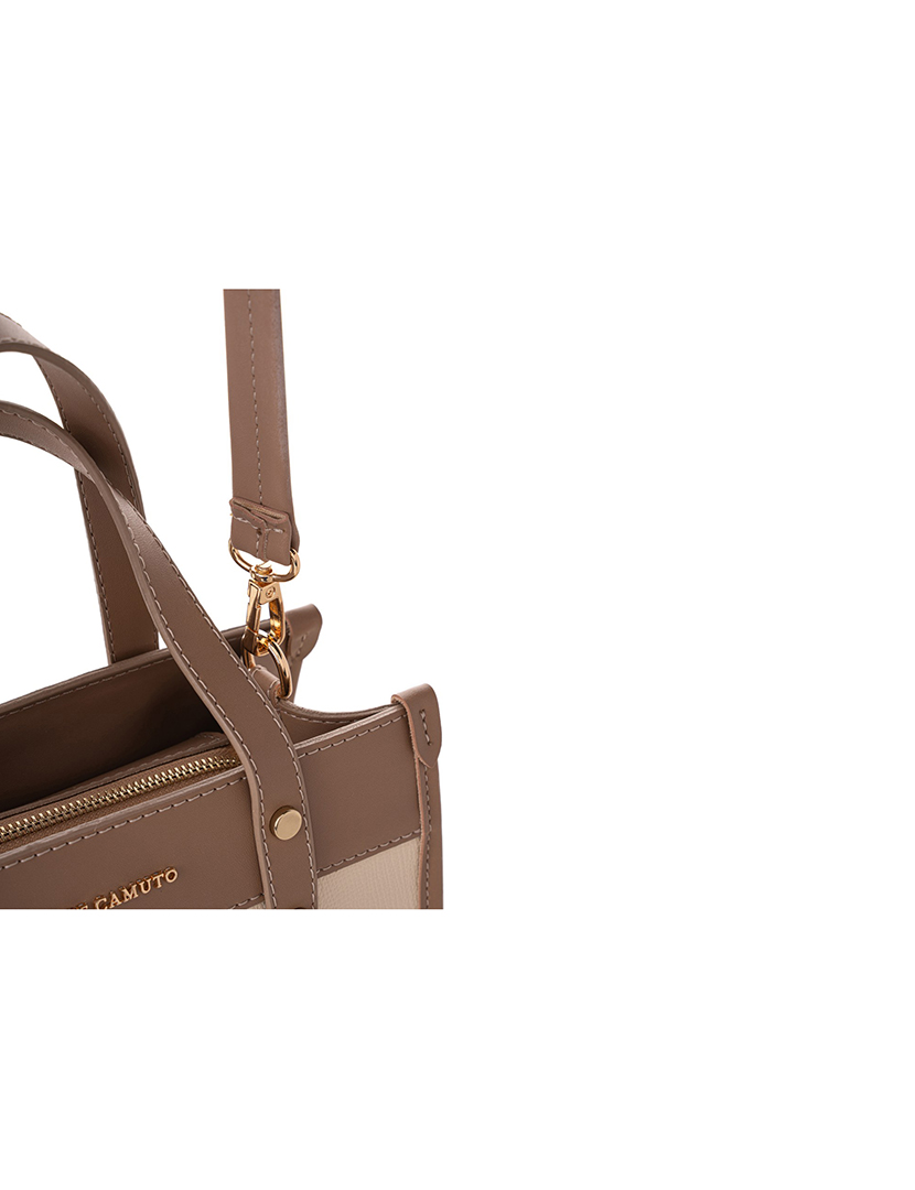 Tote Bag Senhora Cortona Bege e Castanho