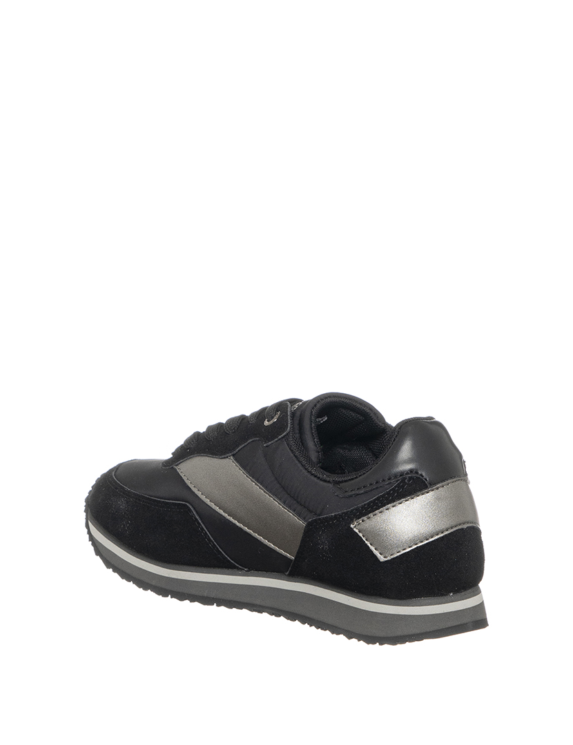 Ténis Senhora Preto e Prateado