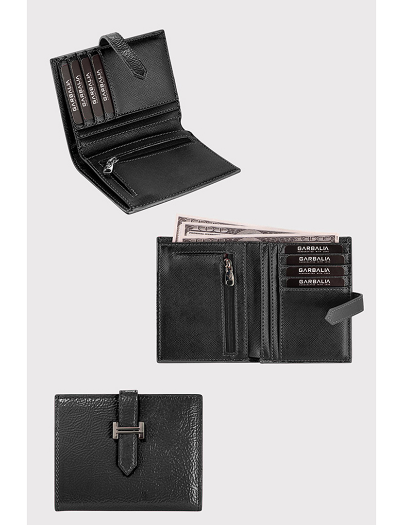 Carteira Senhora Helsinki Parlak Preto