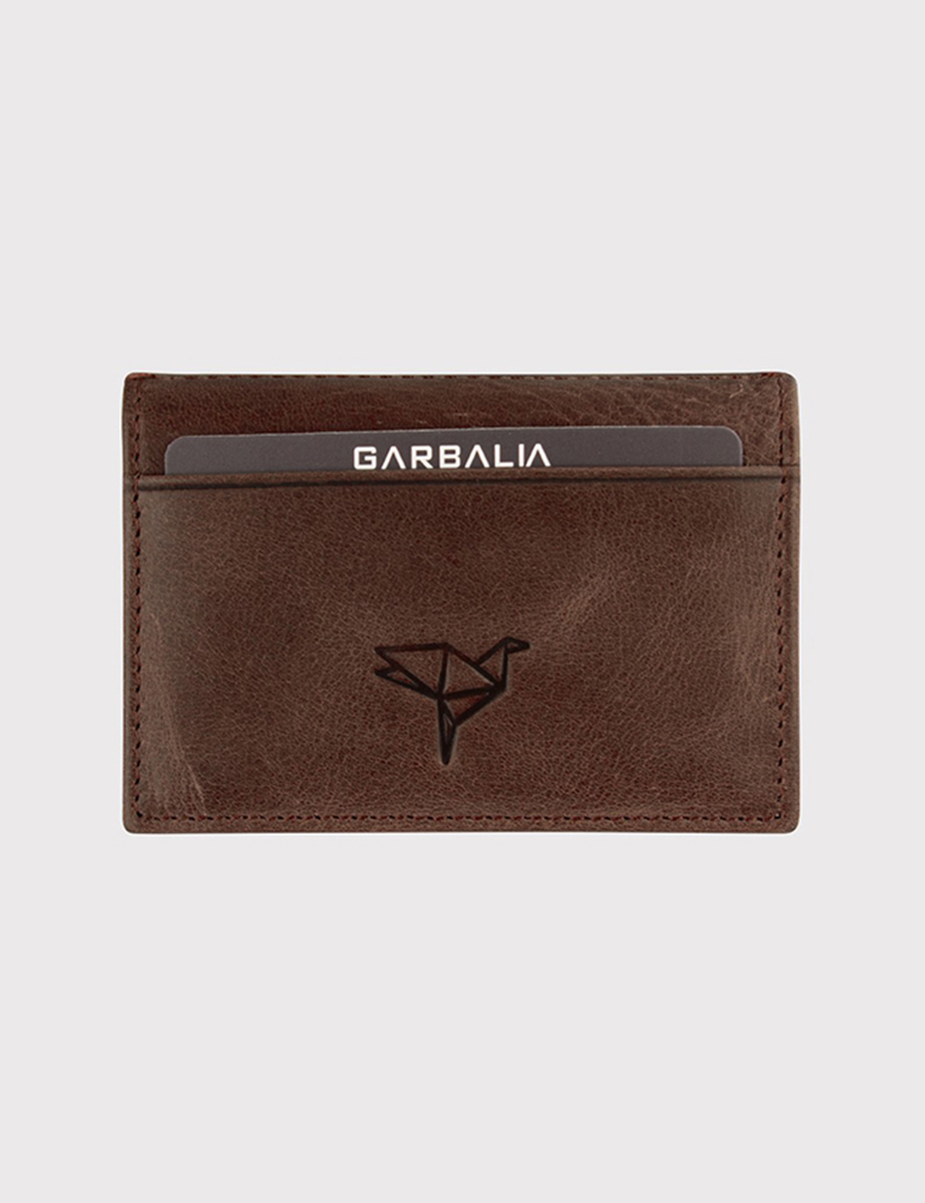 Porta-cartões Vera Crazy Castanho