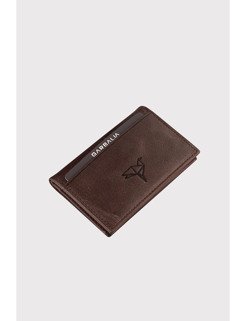 Porta-cartões Vera Crazy Castanho