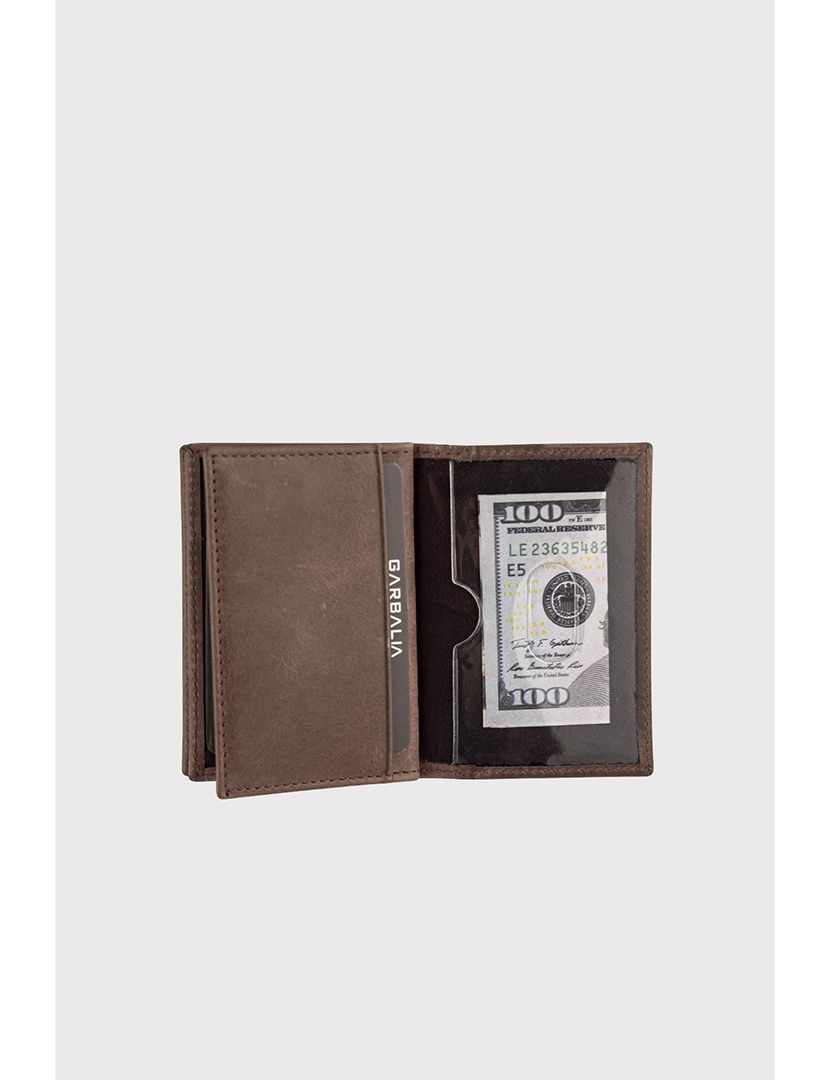 Porta-cartões Vera Crazy Castanho