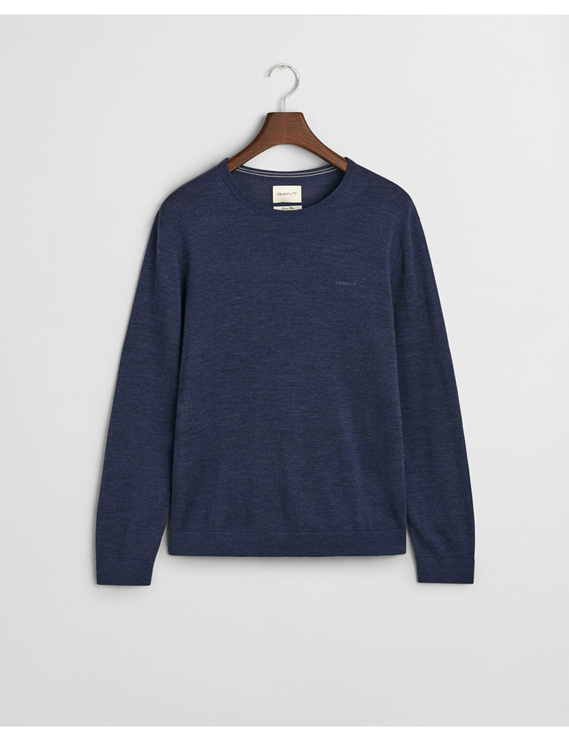 Sweatshirt Extrafino de Lã Azul