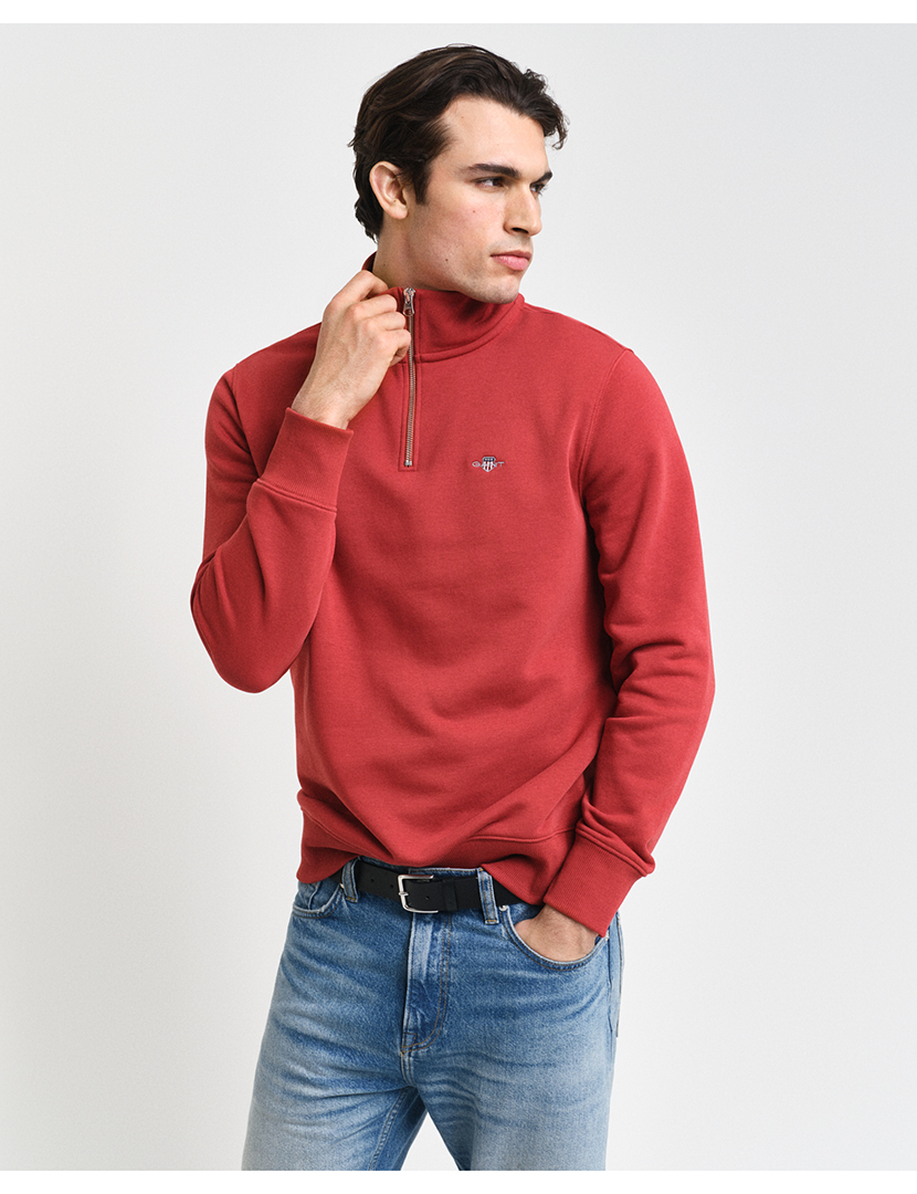 Sweatshirt half-zip Vermelho