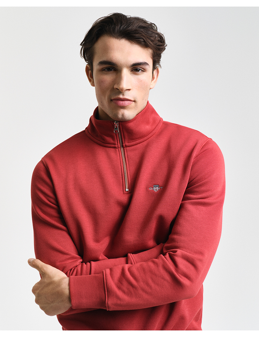 Sweatshirt half-zip Vermelho