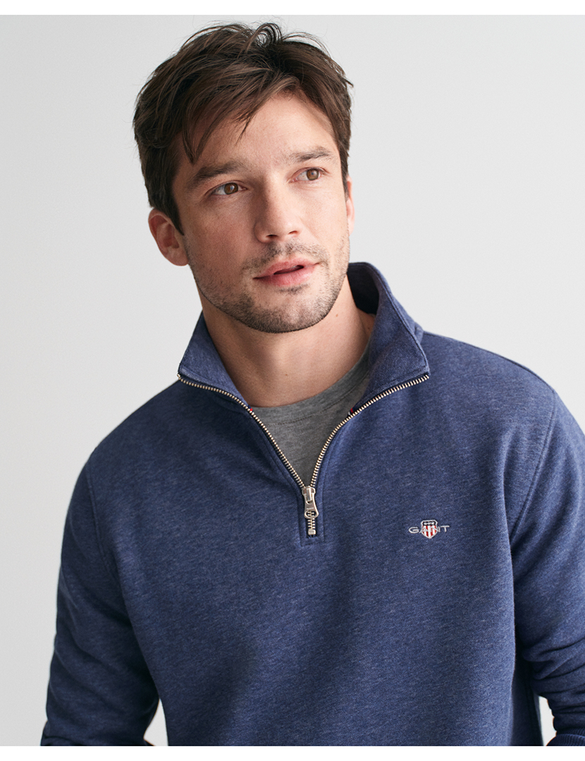 Sweatshirt zip Shield Azul Escuro