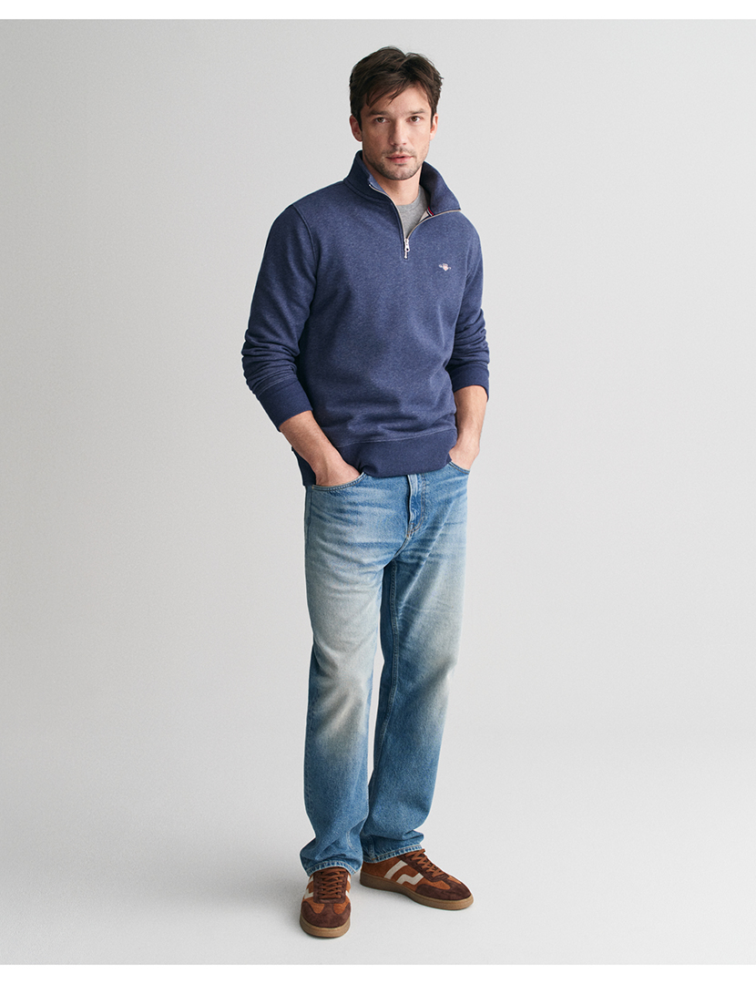 Sweatshirt zip Shield Azul Escuro