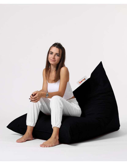 Pufe Pirâmide Grande Cama Preto