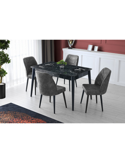 Mesa Jantar Extensível Lotus 1121 Antracite