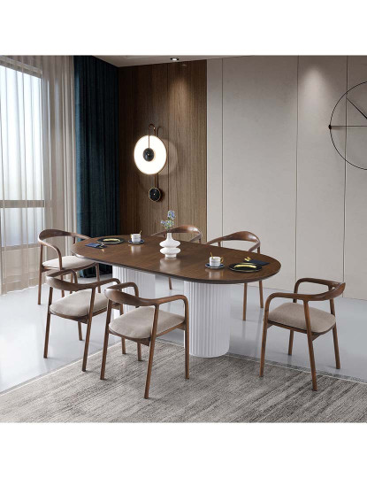 Mesa Jantar LI 931 Noz/Branco