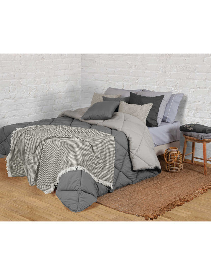 Edredon Bicolor Cinza