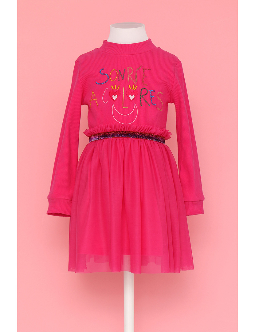 Vestido Super Agatha Menina Rosa