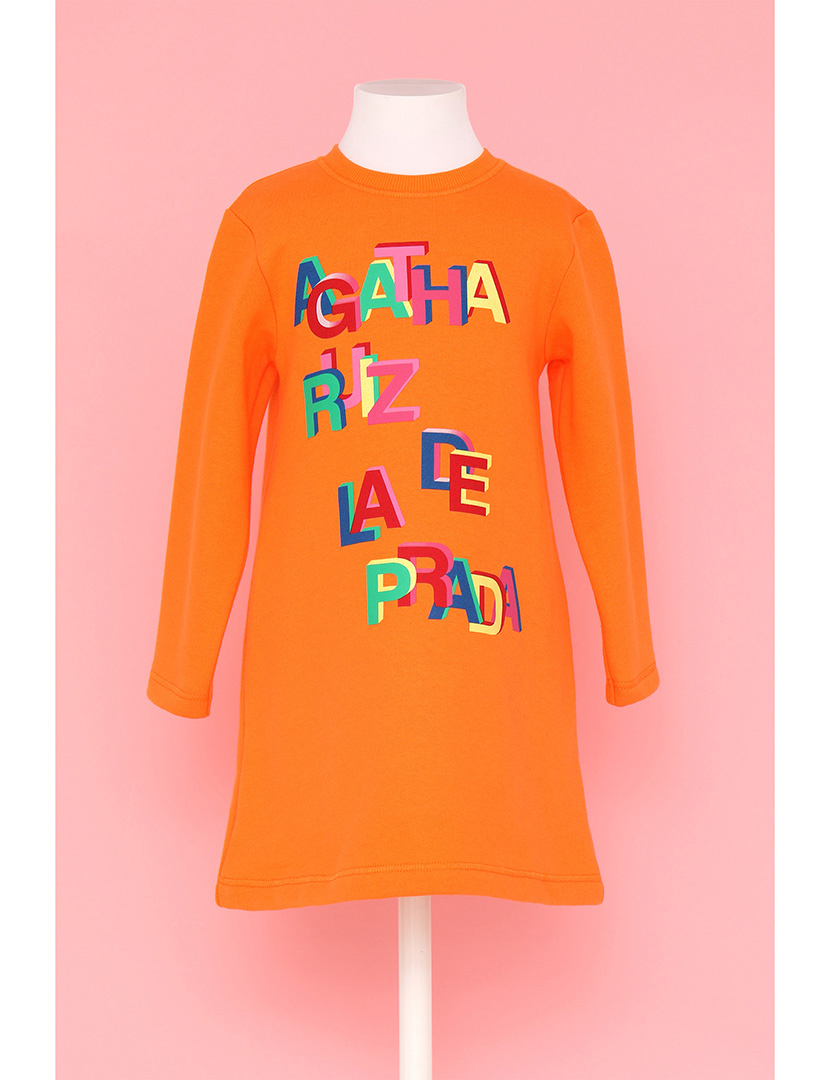 Vestido Super Agatha Menina Laranja