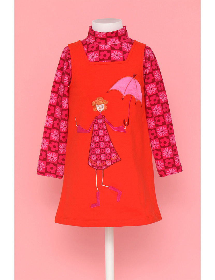 Vestido Boogie Menina Laranja