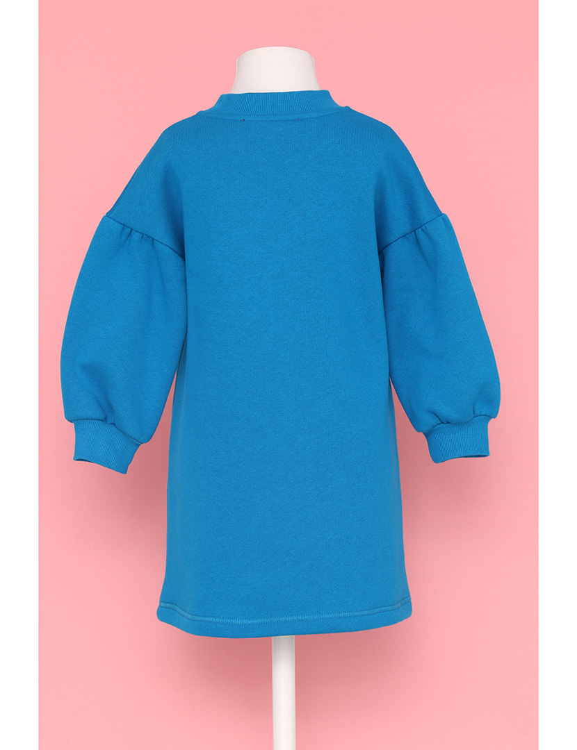 Vestido Color Block Menina Azul