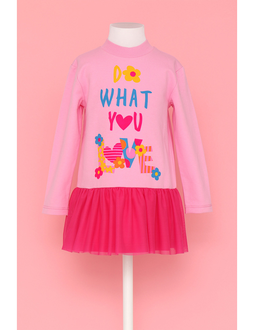 Vestido Flower Power Menina Rosa