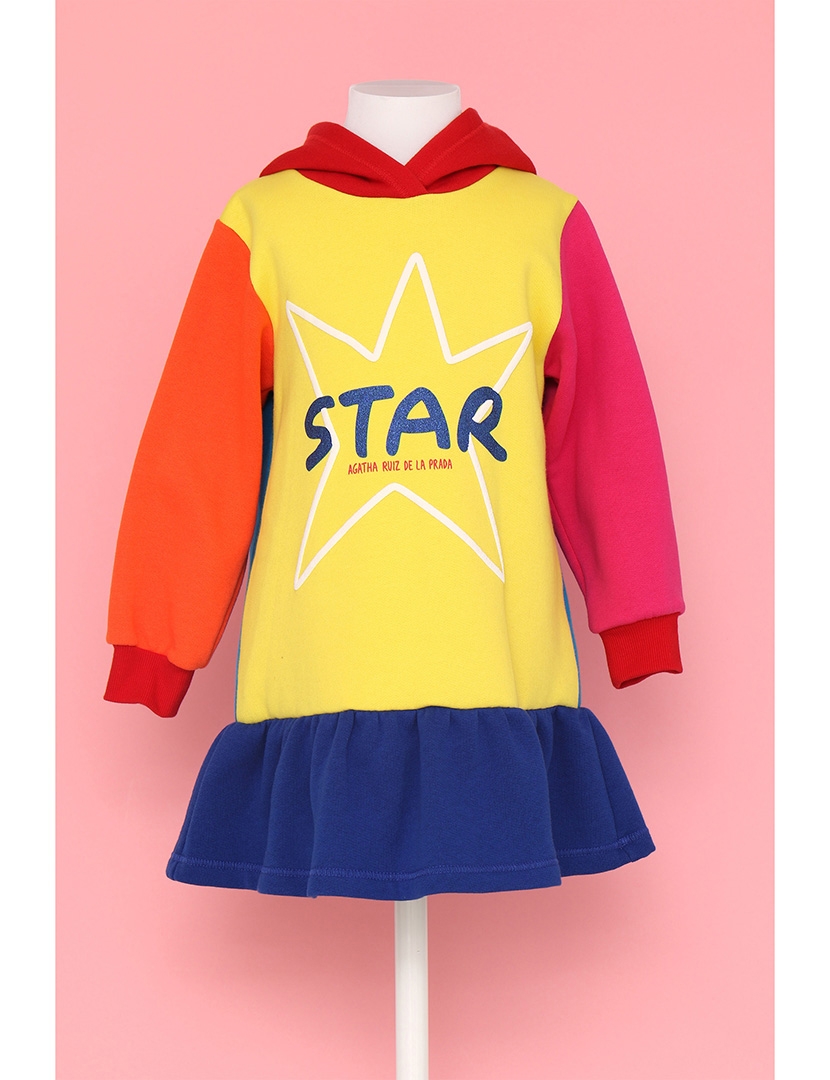 Vestido Color Block Menina Multicolorido